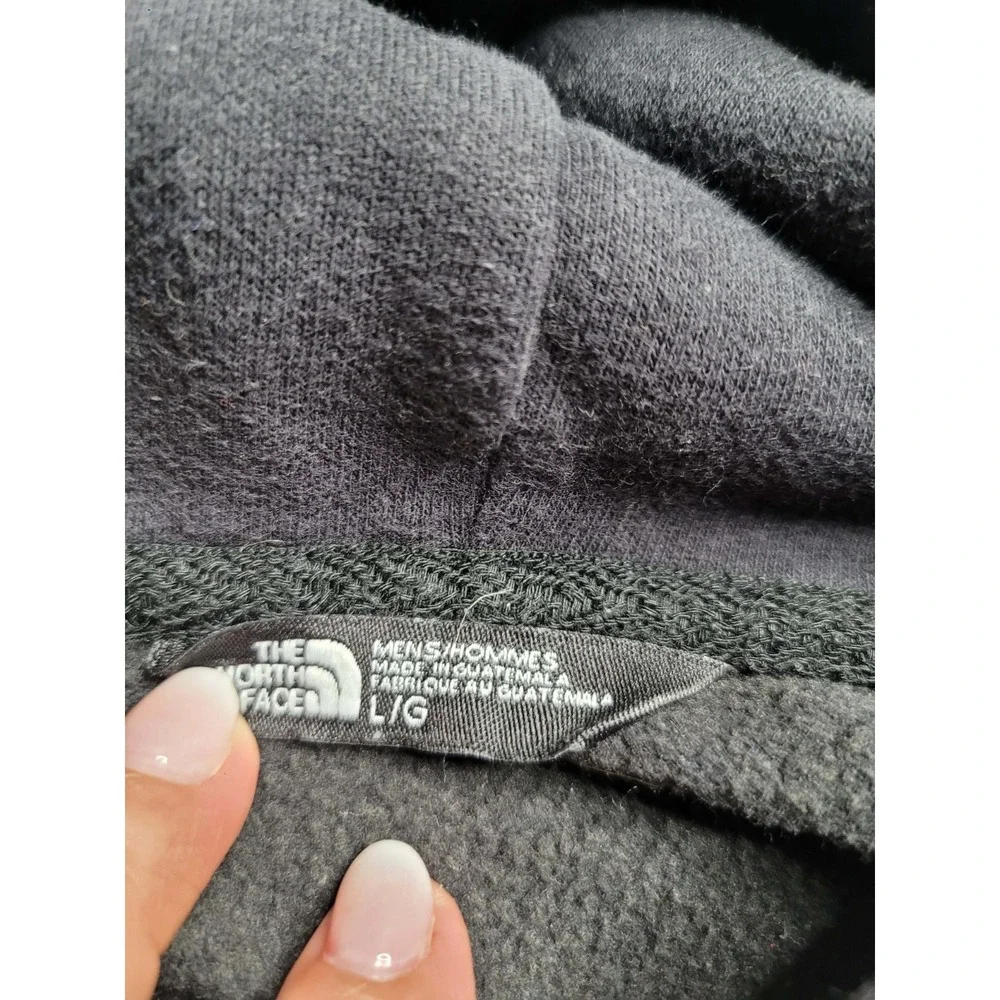 The North‎ Face Men's Black Hooded Sweatshirt Large Logo Hiking Outdoors